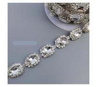 Chaîne en cristal de verre de 45 cm, garniture en strass scintillants, ruban métallique, décoration for robe de mariée, accessoires vestimentaires pour Fête Vêtements(Style 3)