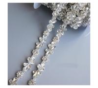Chaîne en cristal de verre de 45 cm, garniture en strass scintillants, ruban métallique, décoration for robe de mariée, accessoires vestimentaires pour Fête Vêtements(Style 10)
