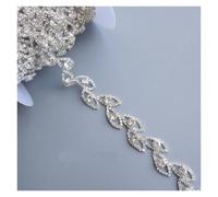 Chaîne en cristal de verre de 45 cm, garniture en strass scintillants, ruban métallique, décoration for robe de mariée, accessoires vestimentaires pour Fête Vêtements(Style 9)