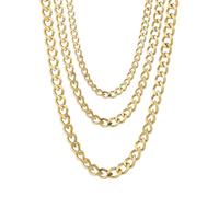 Chaîne en or des années 80 90 - Environ 50 cm - Chaîne en or comme rappeur, gangster - Accessoire pour carnaval