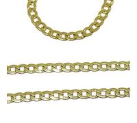 Chaîne en or jaune 18 carats pour homme, type gourmette de 60 cm de long et 3 mm de large