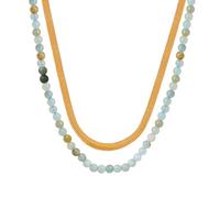 Chaîne en os de serpent style ethnique double couche pour filles - Convient pour un usage quotidien