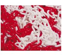 Chaîne en plastique 25 m rouge et blanche N°8 sachet TALIAPLAST 530100