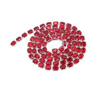 Chaîne en strass rectangulaire 8 x 10 mm en acrylique polyvalent pour chaussures, sacs, vêtements, bijoux, acrylique, sans pierre précieuse