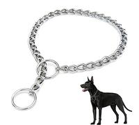 Chaîne étrangleur en métal pour chien, collier épais et durable pour dressage en plein air chiot de petite, moyenne et grande taille, collier réglable en métal argenté, longueur 65 cm, diamètre 4 mm