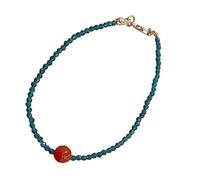 Chaîne extensible à perles artistiques - Combinaison de couleurs élégante - Bijoux unisexes pour événements spéciaux - Chaîne de main en perles contrastées, taille unique, Comme décrit