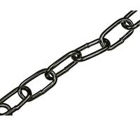 Chaîne Faithfull en acier laqué noir - Maillon soudé en acier doux, résistant à la corrosion - Longueur 2,5 mètres, diamètre 6 mm, charge maximale 250 kg