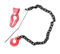 Chaîne forestière 8 mm 4000 daN Longueur utile : 2,5 m Crochet forestier GK8 Chaîne laquée noire selon EN818-2 Haute résistance et testée avec arceau coulissant