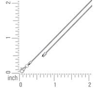 Chaîne Franco en argent 925 massif rhodié 1 mm Collier 51 cm pour homme et femme