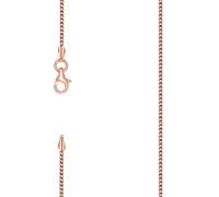 Chaîne Franco en argent massif 925 avec rose de 1 mm, collier de 41 cm pour homme et femme