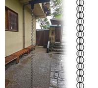 Chaine Gouttiere en Alliage D'aluminium,Chaînes de Pluie Décoratives,Gouttières à Chaîne,Meilleures Chaînes de Guidage de Pluie pour Les Fortes Pluies,pour Toit,Jardin,Abri,Terrasse 1.2m(4ft) Noir