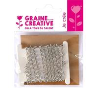 Chaine - Graine créative - Maille 3,8 mm - Argenté - 1 mètre - 100 X 0,38 cm