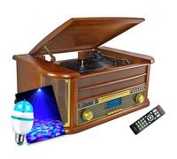 Chaîne Hi-Fi - INOVALLEY - RETRO29-E - Bluetooth - Encode vinyles/MP3 - Ampoule LED E27