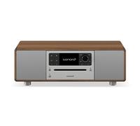 Sonoro Chaîne Hi‑Fi Prestige – Système tout‑en‑un CD Bluetooth Wi‑Fi – Noyer et Argent