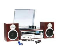 Chaîne Hifi Inovalley CH14E tourne disque vinyle 80W, Cd, Bluetooth, FM et USB + télécommande + clé USB