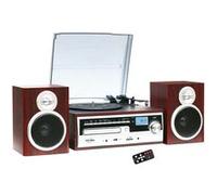 Inovalley Chaîne Hifi CH14E – Tourne-disque, 80W, CD, Bluetooth, FM, USB + télécommande
