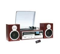 Chaîne Hifi Inovalley CH14E tourne disque vinyle 80W, Cd, Bluetooth, RADIO FM et USB + télécommande, 2 Boules Disco LED