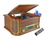 Chaîne HiFi INOVALLEY RETRO29-E Vinyle Style rétro Bluetooth, CD, K7 Audio, FM, USB + télécommande+Clé USB 32G