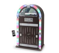 Chaîne Hifi Jukebox Retro 60W avec tourne disque vinyle Bluetooth, CD, FM + télécommande