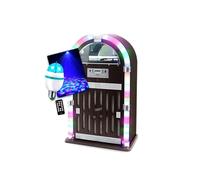 Chaîne HiFi Jukebox Retro 60W avec Tourne Disque Vinyle Bluetooth, CD, FM + télécommande, Ampoule Culot E27 DIAMS LED