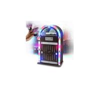 Chaîne Hifi Jukebox Retro 60W avec tourne disque vinyle Bluetooth, CD, FM + télécommande, Lumières Bagues LED EN CADEAUX