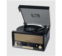 chaine hifi platine vinyle CD USB BLUETOOTH FM avec encodage marron noir