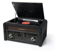 chaine hifi platine vinyle CD USB BLUETOOTH FM avec encodage marron noir