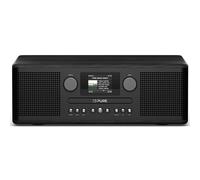 Pure Classic C-D6i - Radio Internet Tout-en-Un avec WiFi, Dab+/FM, Bluetooth 5.3, Lecteur CD, USB, AUX, 150 Stations préréglées, Son stéréo 2x15W, écran Couleur, réveil et minuterie - Noir