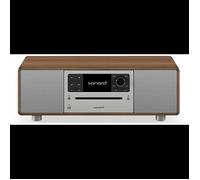 Sonoro Chaîne Hi‑Fi Prestige – Système tout‑en‑un CD Bluetooth Wi‑Fi – Noyer et Argent