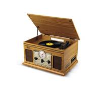Chaîne HiFi Tourne-Disque Evidence Acoustics EA-PL300-WOOD Vinyle 33/45/78, 60W, FM, CD, Cassette, BT USB SD REC, rétro Vintage