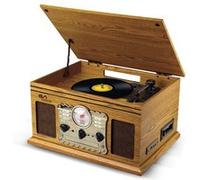Chaîne Hifi Tourne-Disque Evidence Acoustics EA-PL300-WOOD Vinyle 33/45/78, 60W, FM, CD, Cassette, BT USB SD REC, rétro Vintage