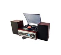 Chaîne Hifi Tourne Disque Vinyle Inovalley CH14E 80W, Cd, Bluetooth, FM et USB + Télécommande