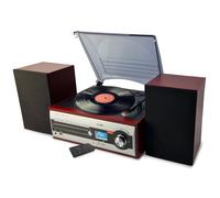 Chaîne Hifi Tourne Disque Vinyle Inovalley CH14E 80W, Cd, Bluetooth, FM et USB + Télécommande