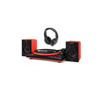 Chaine HiFi TT-900BR Bluetooth 50W Cartouche Stéréo en Céramique Rouge Noir