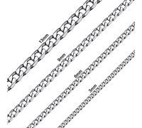 Chaine Homme Acier Inoxydable 316L Collier Cubaine Pour Pendentif Massif Femme Gourmette Maille Ras de Cou Gros 51cm Cadeau Fêtes Pères Grâce Noël Mariage Valentin