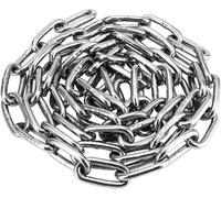 Chaine Inox Chaîne décorative en acier inoxydable 304, 1 mètre, 2/3/4/5mm, for suspendre le garde-corps pivotant, chaînes de liaison Traction for animaux compagnie(3.0mm)