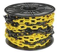 CHAÎNE JAUNE/NOIR 8 mm SUR DÉVIDOIR - 25 m Noir G