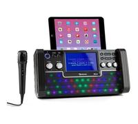 Chaîne Karaoké Auna DiscoFever - Lecteur CD, Bluetooth, Effets de Lumière, Microphone Inclus - Noir