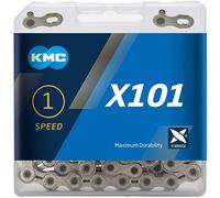 Chaîne KMC X101 1 x 112 maillons 1/2 x 1/8 Singlespeed Fixie argent BMX