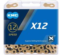 Chaîne et cassette KMC Bicycle Chain x12 Ti-n Gold / Black 126 Liens