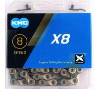 Chaîne KMC X8 6/7/8 pans 114 maillons manque lien 1/2x3/32 antivol de chaîne ...