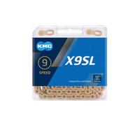 Chaine kmc x9 sl ti n 114 maillons 9v or
