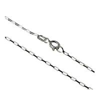 Chaîne Loi sur 925m argent 40 cm. forcé 0,19mm. rectangulaire [AB3516]