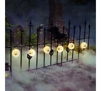 Chaîne lumineuse Halloween - araignées,blanc - 7,5 x 165 cm - 2 x piles AA
