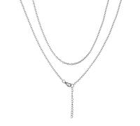Chaine Maille Forcat 46 cm pour Pendentif Collier à Chaîne Rolo Chaînes Légères Fine Acier Gourmette Femme Maillon Fille Massif