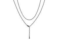 Chaine Maille Rolo 76 cm pour Pendentif Collier à Chaîne Forcat Chaînes Légères Fine Acier Gourmette Femme Maillon Massif