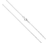 Chaîne Mailles Forçat en Or Blanc 9 Carats - 61cm