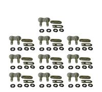 Chaîne Maillon principal de connexion de chaîne à anneaux X 520, compatible avec Honda, Yamaha, Suzuki et Kawasaki Chaine Moto(10 PCS)