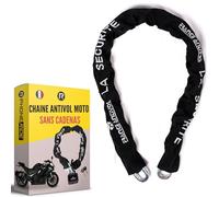 Chaine Moto - Scooter - Velo Electrique Ø10mm - Chaine Antivol Moto en Acier Cémenté SANS Cadenas Antivol/Moto/Scooter - Longueur Chaine 120cm