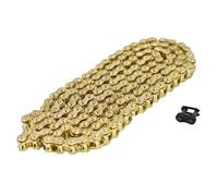 chaîne motrice, Chaîne 25H avec maillon principal de rechange for moteur 2 temps 47cc 49cc ATV Quad Go Kart(Gold 144l)